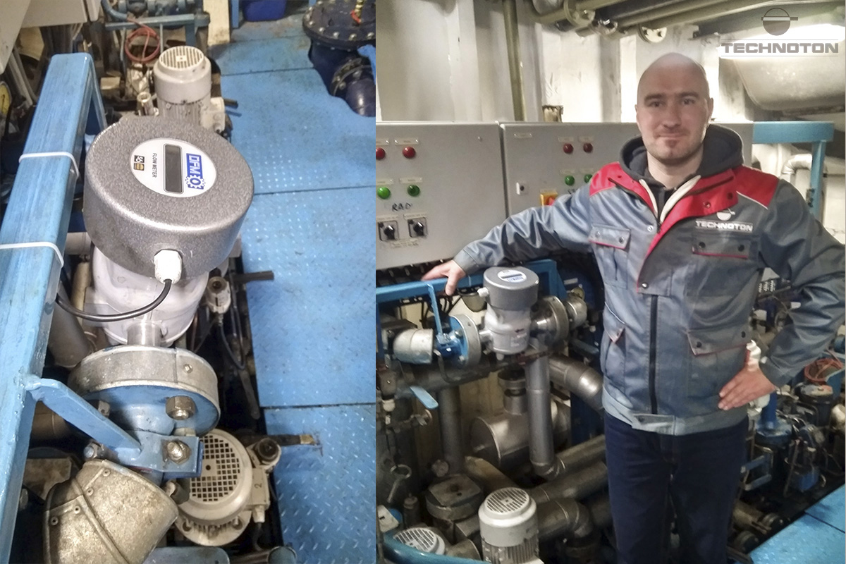 Flow meter installation on ship Flow meter installation on ship