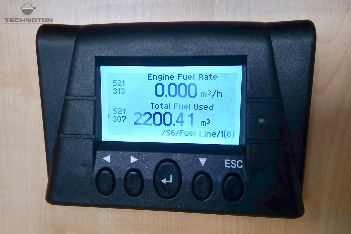 Ship fuel consumption on MasterCAN DIsplay 35 screen Ship fuel consumption on MasterCAN DIsplay 35 screen