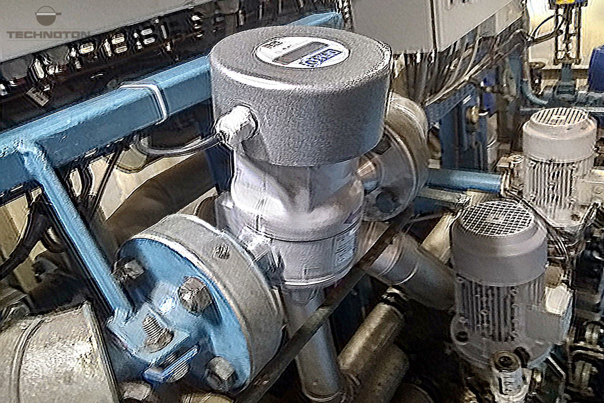 DFM fuel flow meter installed on ferry DFM fuel flow meter installed on ferry